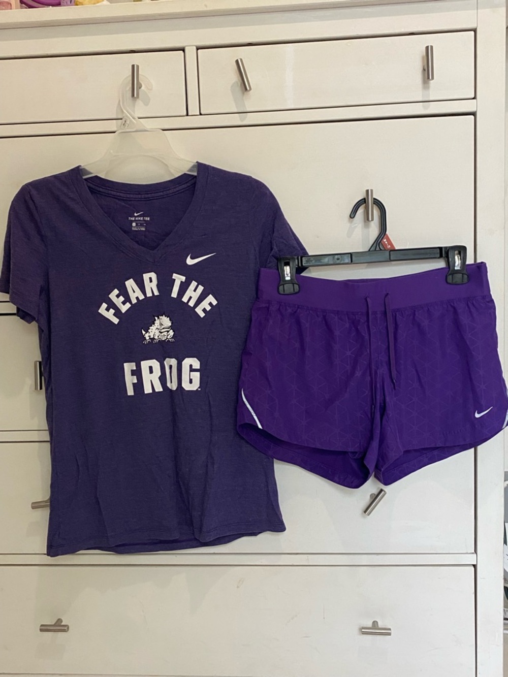 Nike Purple Heather Short Sleeve Tee with Signature Swoosh